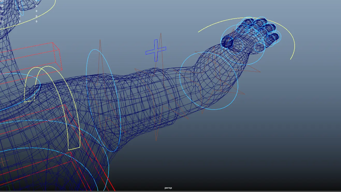 Maillage d'un bras riggué en 3D - Les bases du Rigging