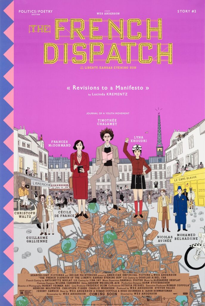 Affiche du film The French Dispatch de Wes Anderson